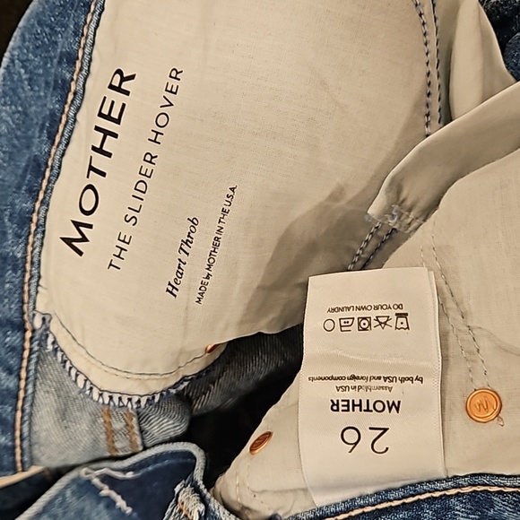 💕MOTHER SUPERIOR💕 Slider Hover Jeans ~ Heart Throb Button Fly 26 NWOT - Picture 15 of 16